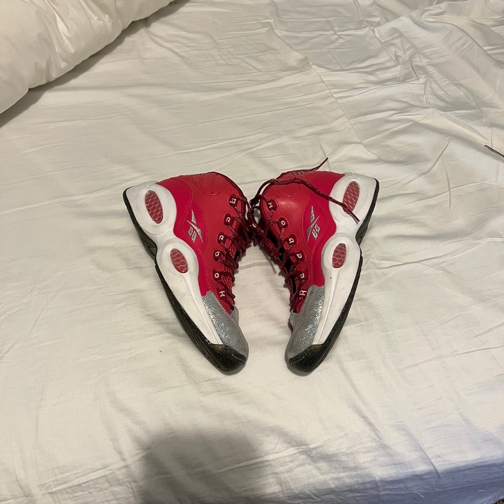 PreOwned Reebok Classic Mid Question Pink Cherry M48825 Girl's Size 7 - Picture 8 of 9
